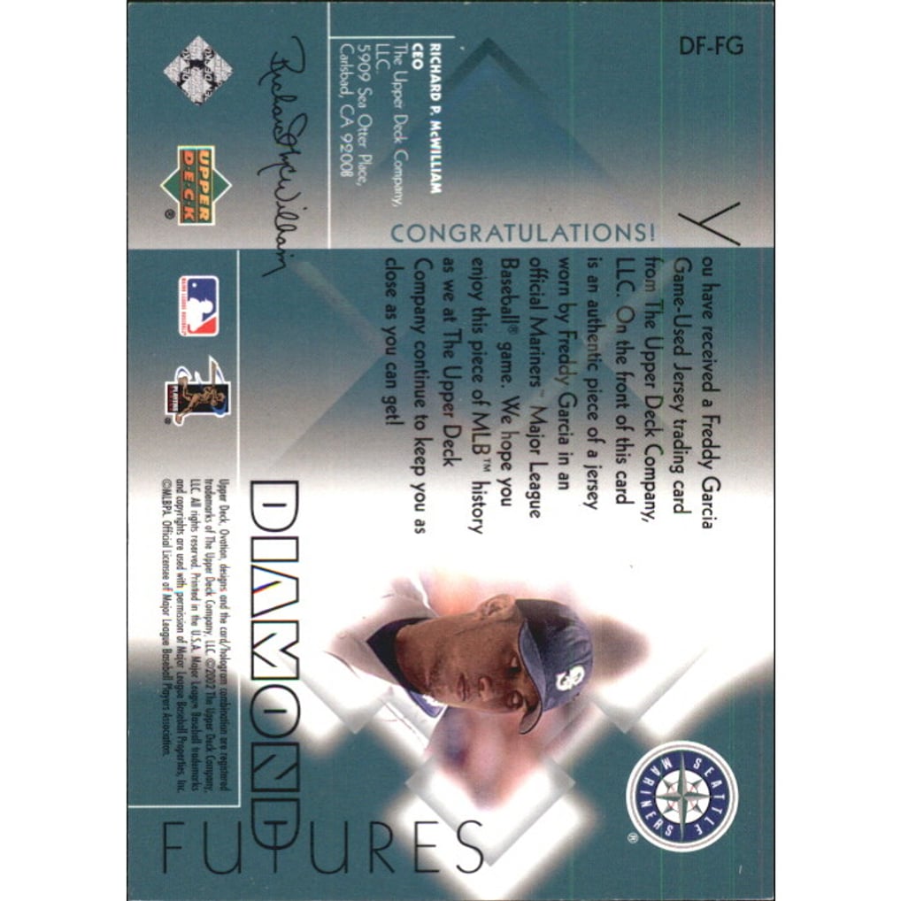 2002 Upper Deck Ovation Diamond Futures Jerseys #DFFG Freddy Garcia