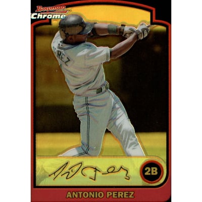 2003 Bowman Chrome Draft Gold Refractors #9 Antonio Perez