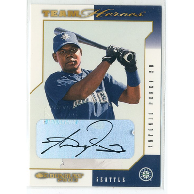 2003 Donruss Team Heroes Autographs #448 Antonio Perez/250