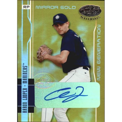 2003 Leaf Certified Materials Mirror Gold Autographs #224 Aaron Looper NG/25