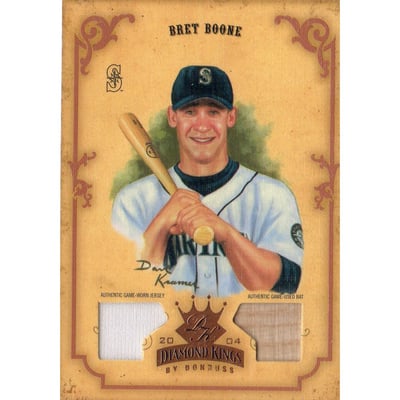 2004 Diamond Kings DK Materials Bronze #141 Bret Boone Bat-Jsy/100