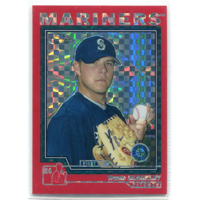 2004 Topps Chrome Red X-Fractors #252 Travis Blackley FY