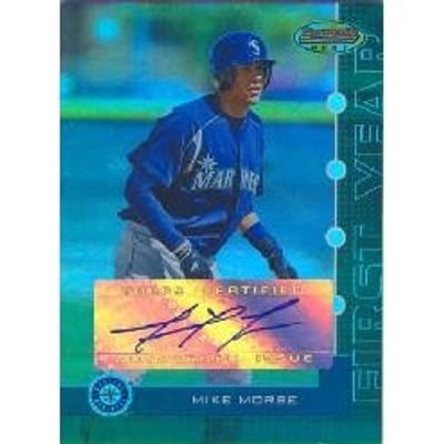 2005 Bowman's Best Green #125 Mike Morse FY AU