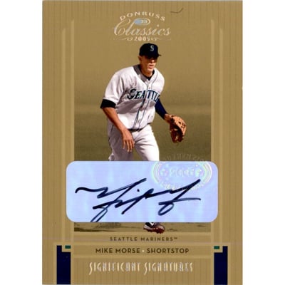 2005 Donruss Classics Significant Signatures Gold #213 Mike Morse/50