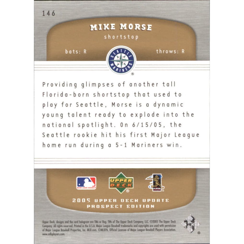2005 Upper Deck Update Gold #146 Mike Morse PR
