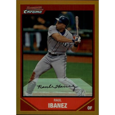 2007 Bowman Chrome Gold Refractors #172 Raul Ibanez