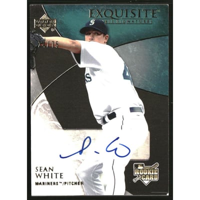 2007 Exquisite Collection Rookie Signatures Gold #102 Sean White AU/75