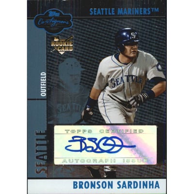 2008 Topps Co-Signers Silver Blue #108 Bronson Sardinha AU