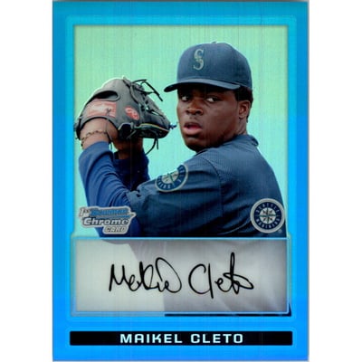 2009 Bowman Chrome Prospects Blue Refractors #BCP155 Maikel Cleto