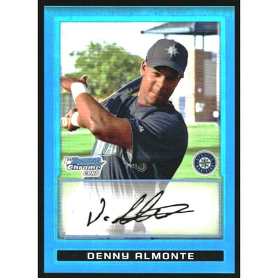 2009 Bowman Chrome Prospects Blue Refractors #BCP166 Denny Almonte