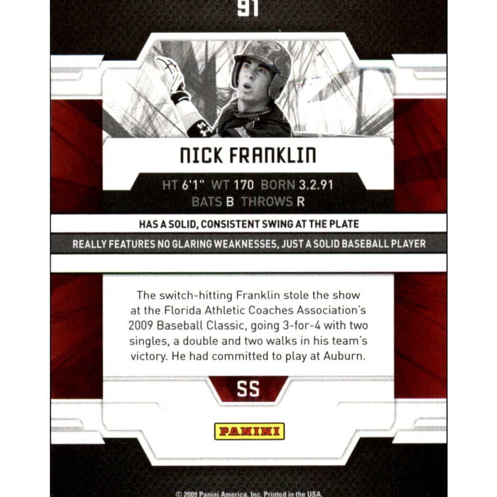 2009 Donruss Elite Extra Edition Status #91 Nick Franklin
