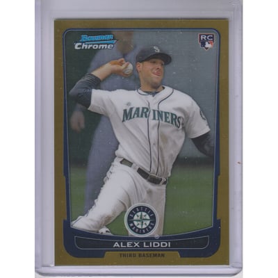 2012 Bowman Chrome Draft Gold Refractors #54 Alex Liddi