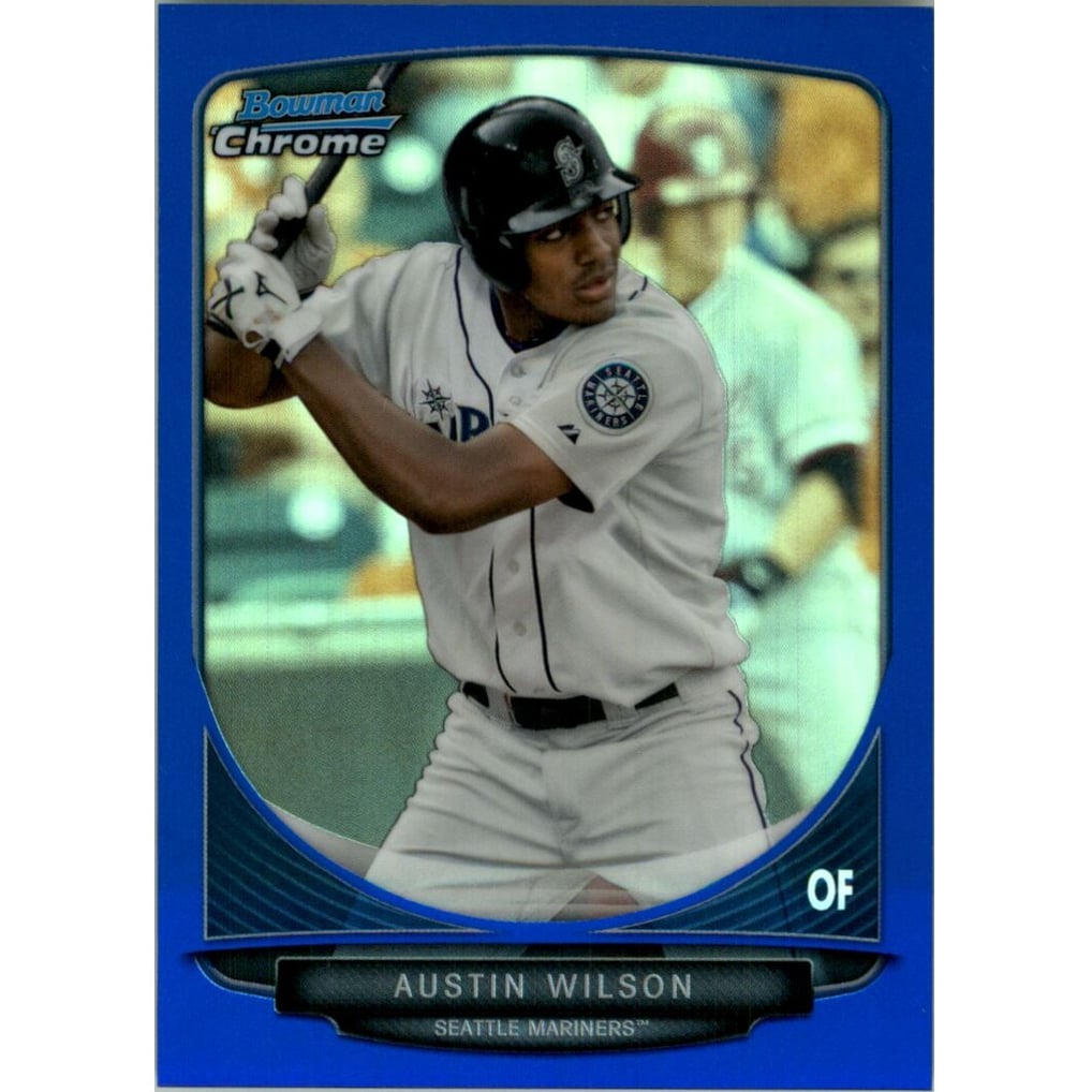 2013 Bowman Chrome Draft Draft Picks Blue Refractors #BDPP105 Austin Wilson
