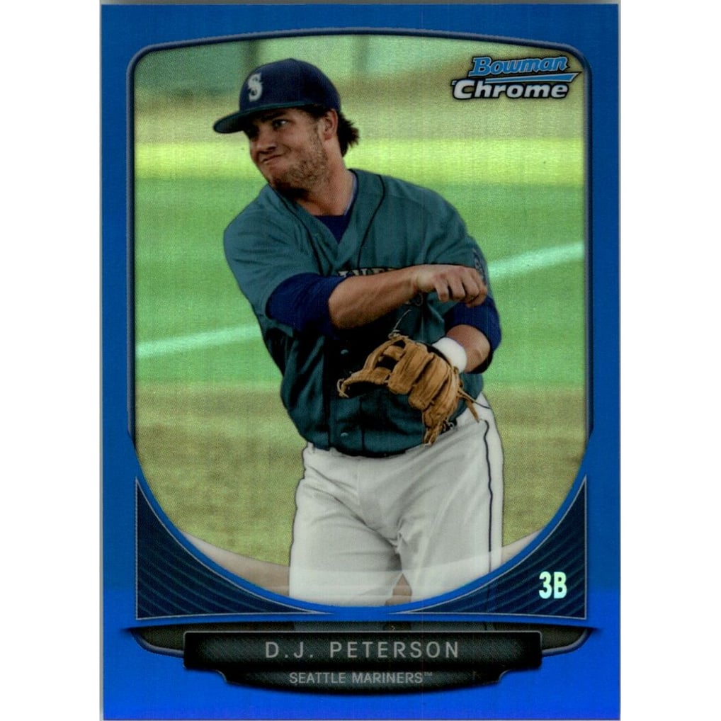 2013 Bowman Chrome Draft Draft Picks Blue Refractors #BDPP8 D.J. Peterson