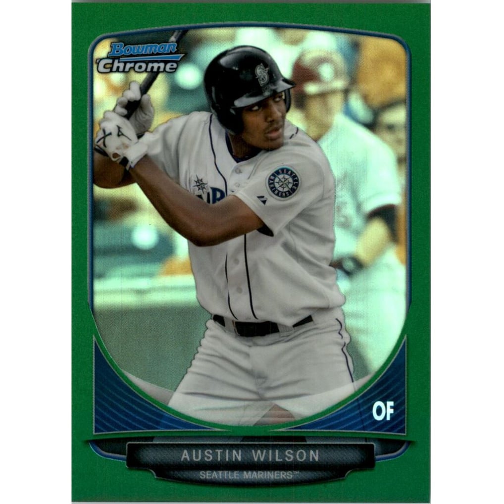 2013 Bowman Chrome Draft Draft Picks Green Refractors #BDPP105 Austin Wilson
