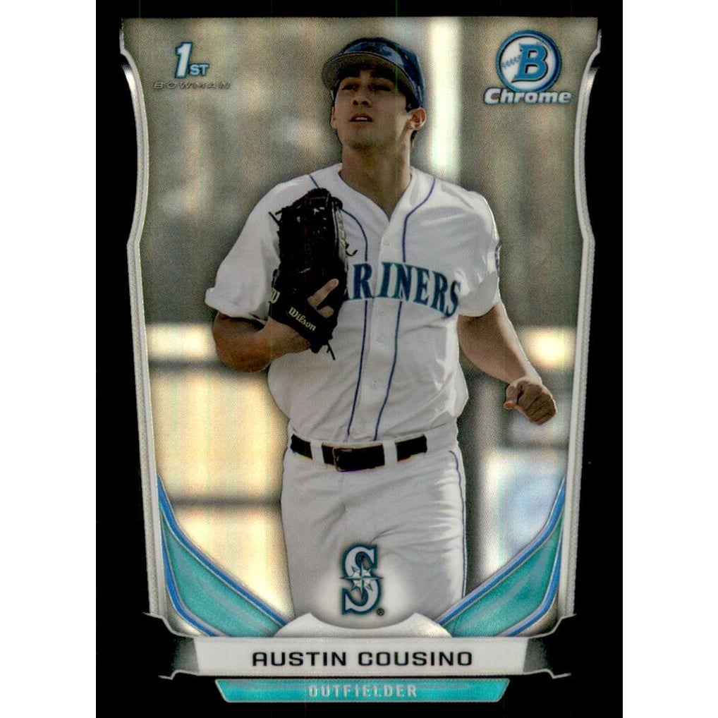 2014 Bowman Chrome Draft Black Refractors #CDP82 Austin Cousino