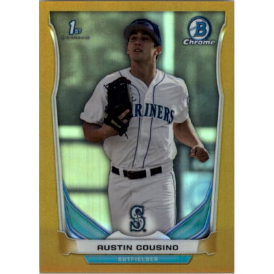 2014 Bowman Chrome Draft Gold Refractors #CDP82 Austin Cousino