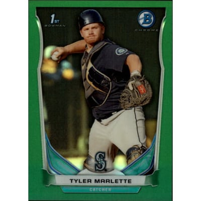 2014 Bowman Chrome Prospects Green Refractors #BCP108 Tyler Marlette