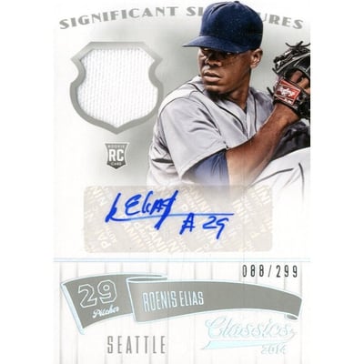 2014 Classics Significant Signatures Jerseys Silver #93 Roenis Elias/299