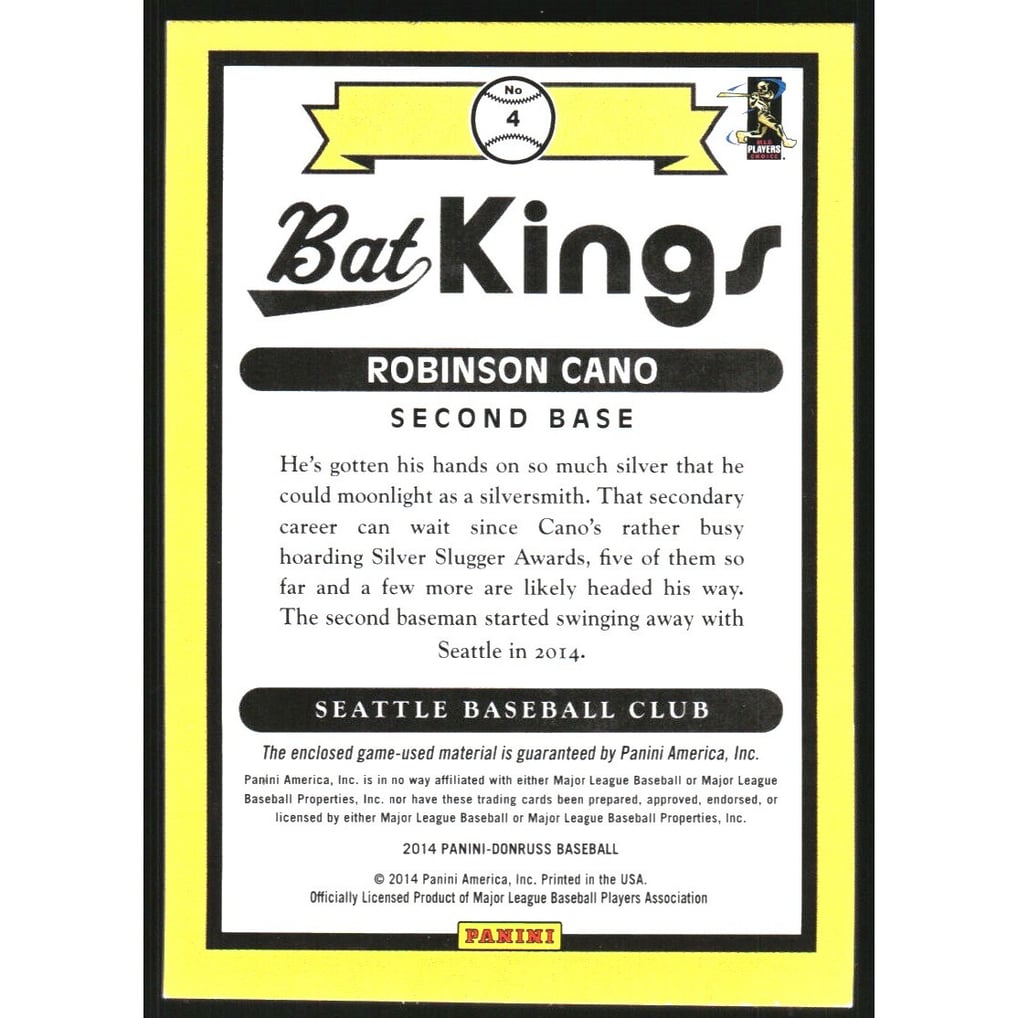 2014 Donruss Bat Kings #4 Robinson Cano