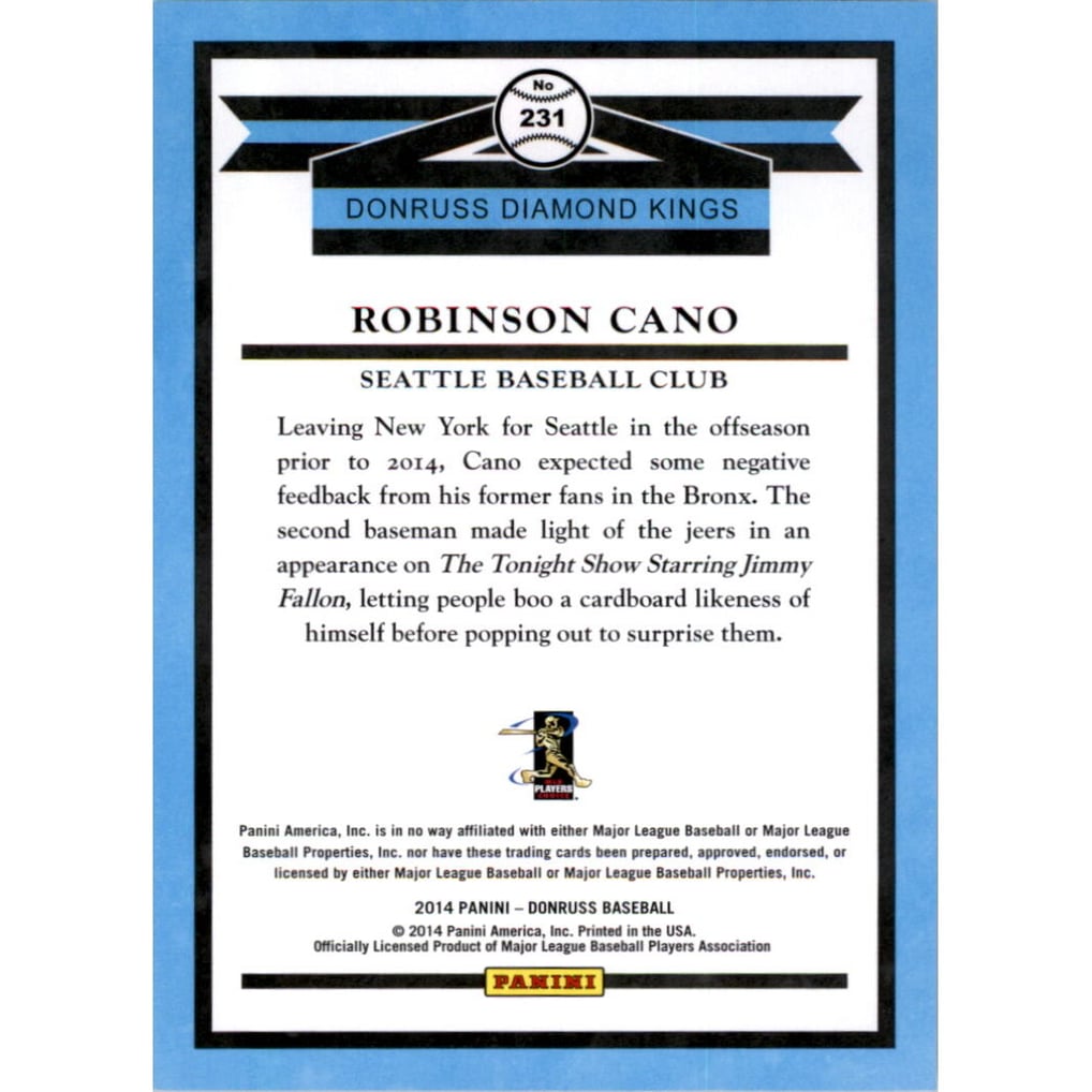 2014 Donruss Press Proofs Silver #231 Robinson Cano DK