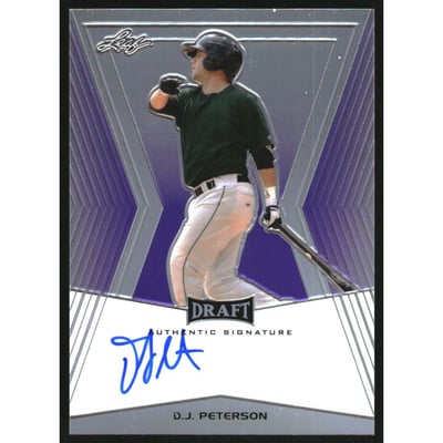 2014 Leaf Metal Draft Prismatic Purple #BADJP D.J. Peterson/25