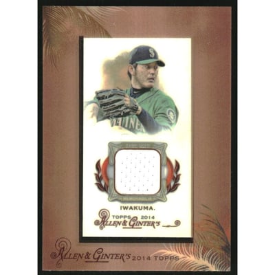 2014 Topps Allen and Ginter Mini Framed Relics #RAHI Hisashi Iwakuma A