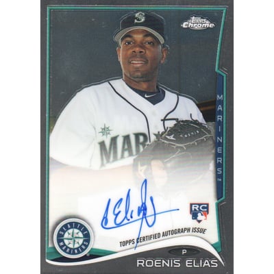 2014 Topps Chrome Rookie Autographs #RE Roenis Elias