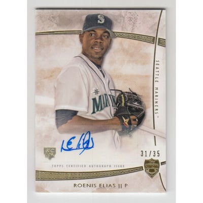 2014 Topps Supreme Autographs Sepia #SARE Roenis Elias