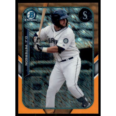 2015 Bowman Chrome Farm's Finest Minis Orange Shimmer Refractors #FFMDP D.J. Peterson