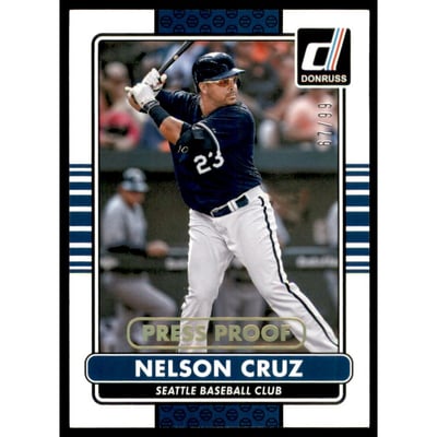 2015 Donruss Press Proofs Gold #54 Nelson Cruz