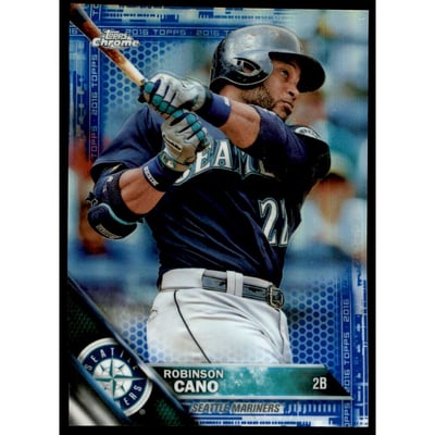 2016 Topps Chrome Blue Refractors #42 Robinson Cano