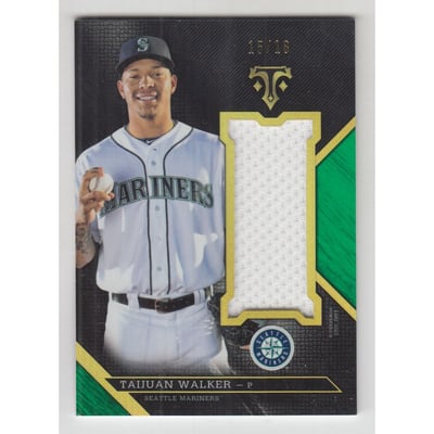 2016 Topps Triple Threads Unity Jumbo Relics Emerald #UJRTWA Taijuan Walker