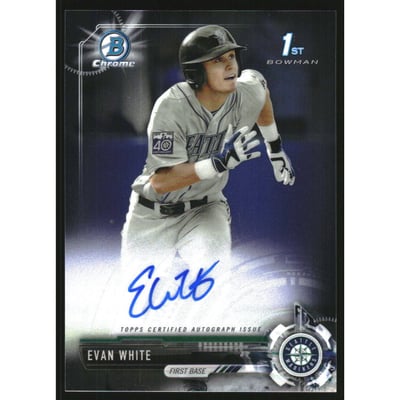 2017 Bowman Chrome Draft Autographs #CDAEW Evan White