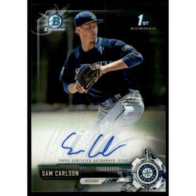 2017 Bowman Chrome Draft Autographs #CDASC Sam Carlson