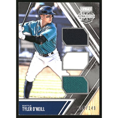 2017 Elite Extra Edition Triple Materials Silver #1 Tyler O'Neill/149