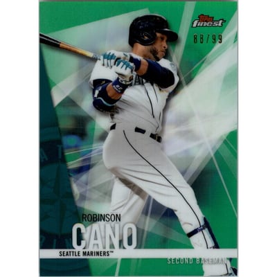 2017 Finest Green Refractors #76 Robinson Cano