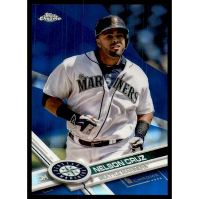 2017 Topps Chrome Blue Refractors #133 Nelson Cruz