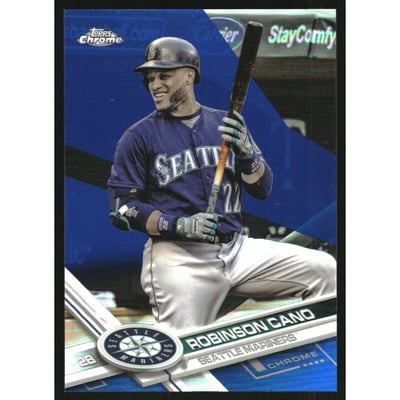 2017 Topps Chrome Blue Refractors #90 Robinson Cano