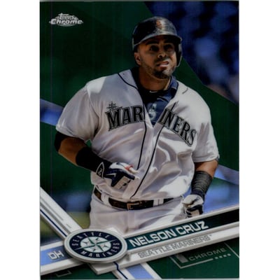 2017 Topps Chrome Green Refractors #133 Nelson Cruz
