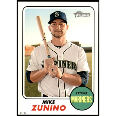 2017 Topps Heritage 5x7 #502 Mike Zunino