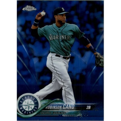 2018 Topps Chrome Blue Refractors #52 Robinson Cano