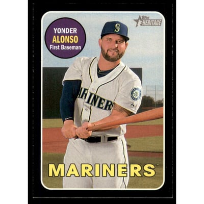 2018 Topps Heritage Black Border #82 Yonder Alonso