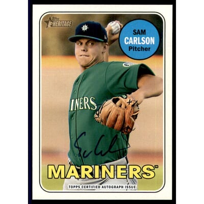 2018 Topps Heritage Minors Real One Autographs #ROASC Sam Carlson