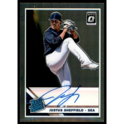 2019 Donruss Optic Rated Rookies Signatures #25 Justus Sheffield