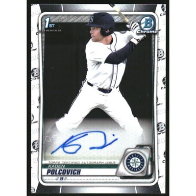 2020 Bowman Chrome Draft Autographs #CDARH Kaden Polcovich