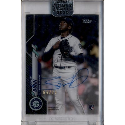 2020 Topps Clearly Authentic Autographs Black #CCAJD Justin Dunn