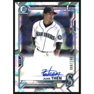 2021 Bowman Chrome Prospect Autographs Atomic Refractors #CPAJTH Juan Then