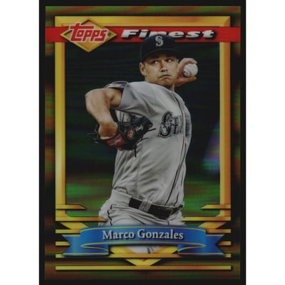 2021 Finest Flashbacks Gold Refractors #147 Marco Gonzales