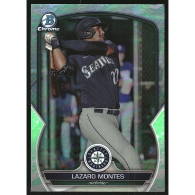 2023 Bowman Chrome Draft Lunar Glow Refractors #BDC185 Lazaro Montes